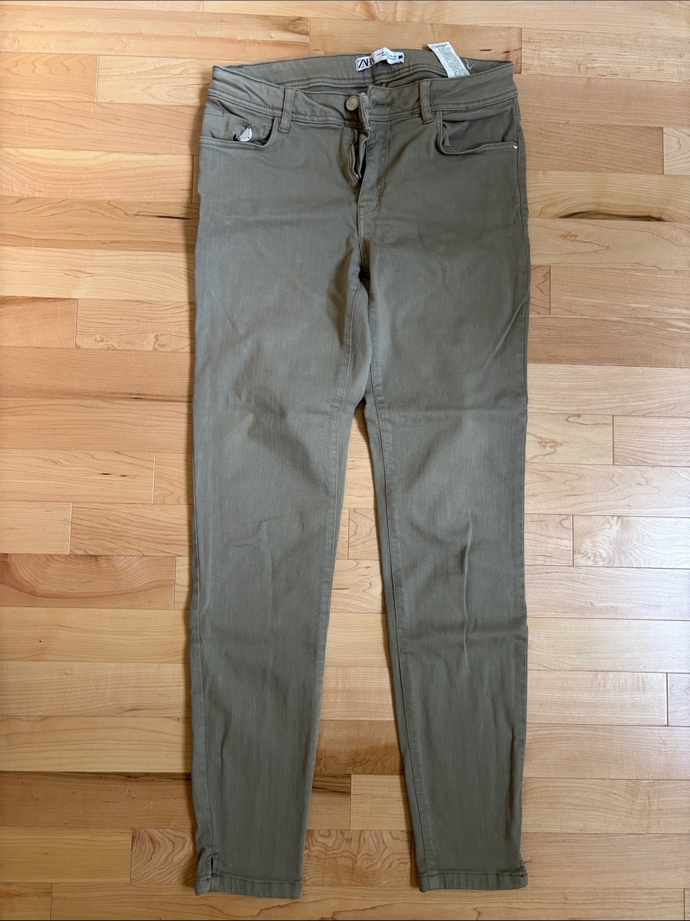 Zara Olive Skinny Women's Pants